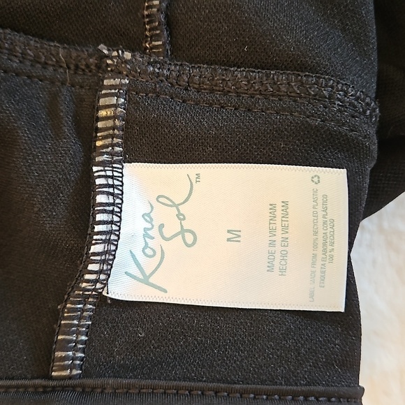 Kona Sol Size M Black criss-cross back One-piece strappy swimsuit summer outfit - Picture 14 of 16